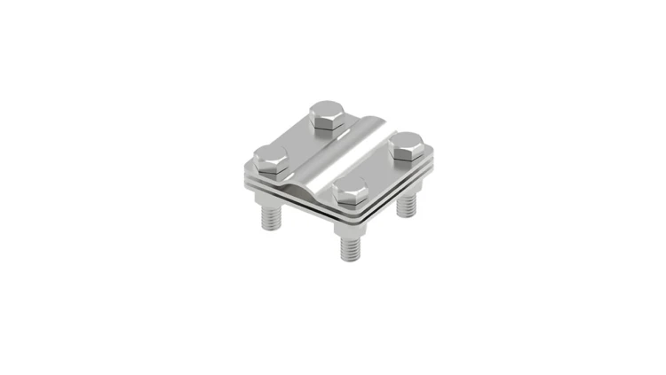 Złącze uniwersalne 3-elem. 57x57 bednarka-pręt16 stal nierdzewna 14.5 V4A 91400555