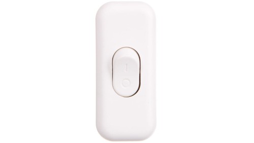 Wyłącznik kołyskowy przelotowy, 2-torowy, 2,5A, 250V WK-2P BIAŁY W-97747
