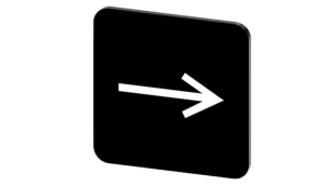 Etykieta samoprzylepna do kaset 22x22mm czarna inskrypcja symbol graficzny strzałka SIRIUS ACT 3SU1900-0AF16-0QR0 /10szt./