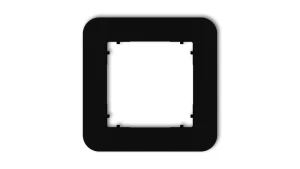 MINI Ramka uniwersalna pojedyncza zaokrąglona z tworzywa czarny mat 12MRTZ-1