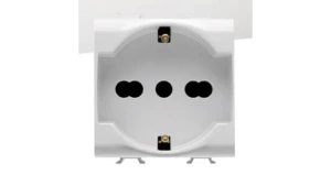 Gniazdo pojedyncze z/u 16A 2 moduły białe standard francuski ELIT00815 /opak. 6/