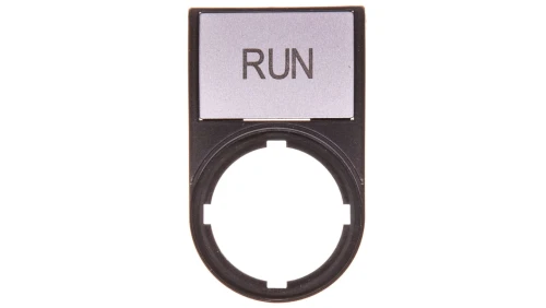 Tabliczka opisowa RUN 50x30mm czarna prostokątna M22S-ST-GB7 216497 /10szt./