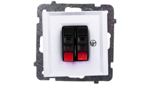 SONATA Gniazdo głośnikowe podwójne białe GG-2R/m/00