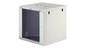 Szafa sieciowa wisząca Dynamic 19 12U rack 600x600, drzwi szyba, szary, niezłożona, 60kg DN-37110