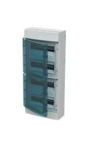 Rozdzielnica modułowa natynkowa hermetyczna Mistral65 4x12 M48 IP65 drzwi transp. 65P12X42A 1SLM006501A1207