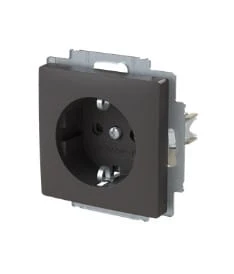 Gniazdo Schuko z przesłonami ZONI czarny matowy 6620T-A07657 237 2CHT207657A4237
