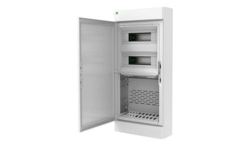 Rozdzielnica ELEGANT TWIN 2x12 PE+N + 2x12 multimedialna natynkowa biały 2465-50