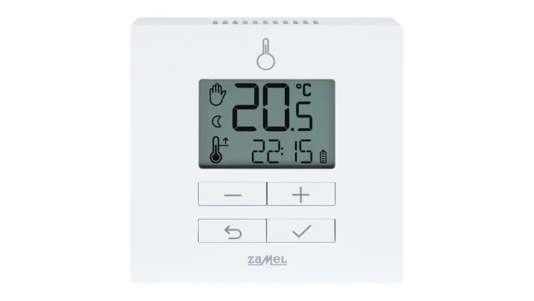 REGULATOR TEMPERATURY DOBOWY, BATERYJNY, RADIOWY TYP: LBW-22 BIAŁY