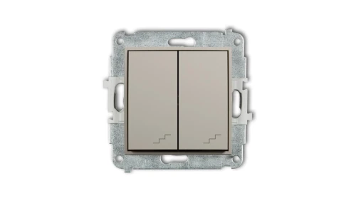 MINI Mechanizm łącznika podwójnego schodowego taupe 60MWP-33
