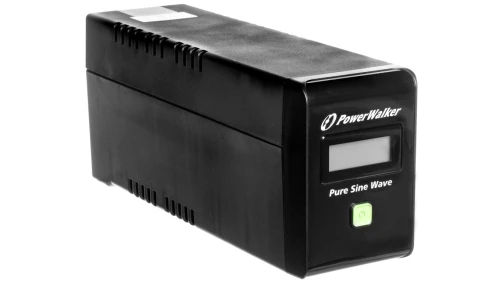 UPS POWER WALKER LINE-INTERACTIVE 600VA 2x PL 230V, czysta sinusoida, RJ11/45 IN/OUT, USB, LCD VI 600 SW/FR