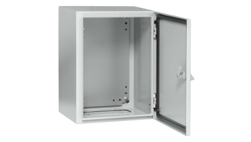 Obudowa metalowa 500x400x200 IP 65 IK10 RAL 7035 z płytą montażową stalową GEP-00181
