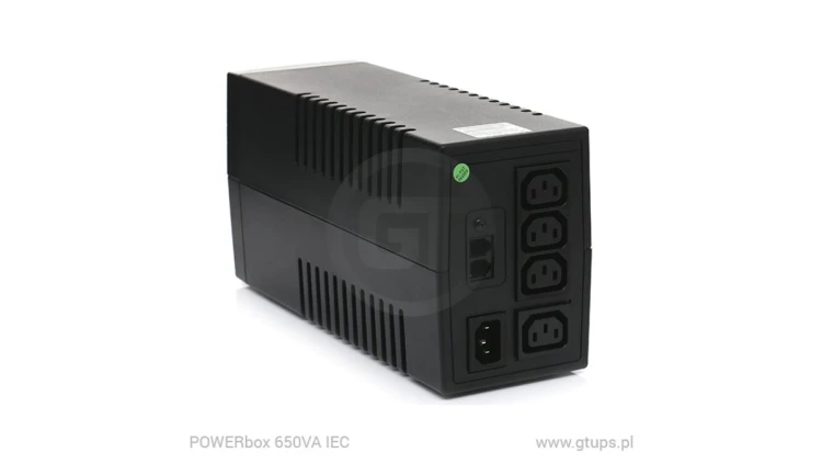 GT UPS POWERbox Tower 850VA/480W Line-Interactive 4xIEC C13 12V-9Ah LCD