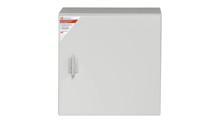 Obudowa metalowa 250x200x150 IP 65 IK 10 RAL 7035 z płytą montażową stalową GEP-00187