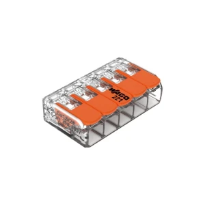 Szybkozłączka 5x0,2-4mm2 transparentna / pomarańczowa 221-415 /25szt./