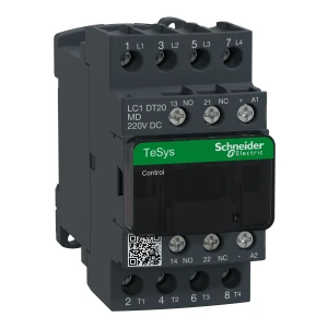 TeSys Deca Stycznik 4 bieguny I=20A AC-1 styki 4 Z napięcie cewki 220 V DC LC1DT20MD