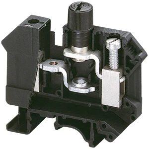 Złączka szynowa bepiecznikowa 5x20mm 2-przewodowa 16mm2 czarna NSYTRV162SF /50 szt./