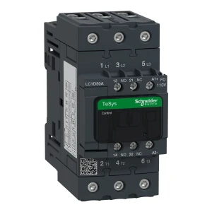 TeSys Deca Stycznik mocy I= 50A AC-3 styki pomocniczy 1R + 1Z napięcie cewki 110 V DC LC1D50AFD