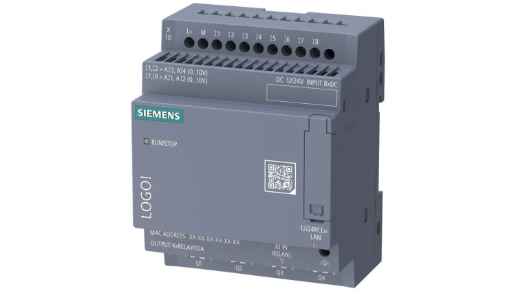 Moduł logiczny 12/24RCEo bez wyświetlacza 12/24V DC Ethernet MQTT 800 bloków LOGO! 9 6ED1052-2MD08-0BA3