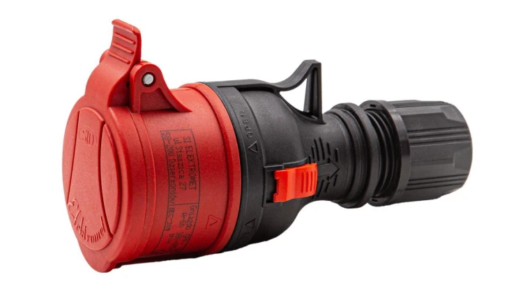 Gniazdo przenośne proste GPP 16/4 TYP B BLACK 921883