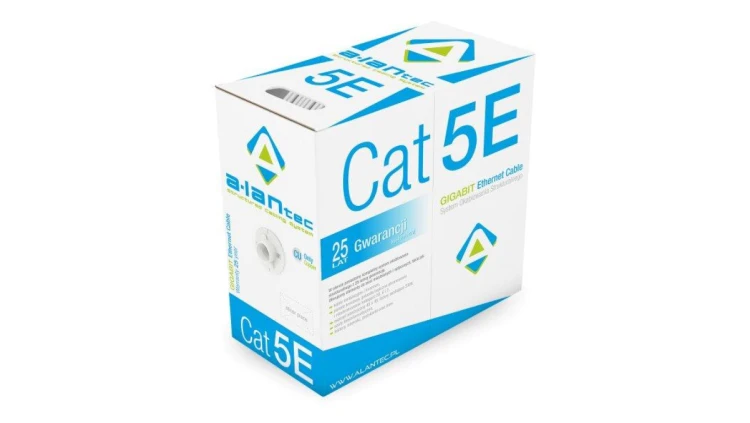 Kabel F/UTP kat.5e, teleinformatyczny, LSOH, Dca 4x2x24 AWG, 1Gb/s, 250 MHz,