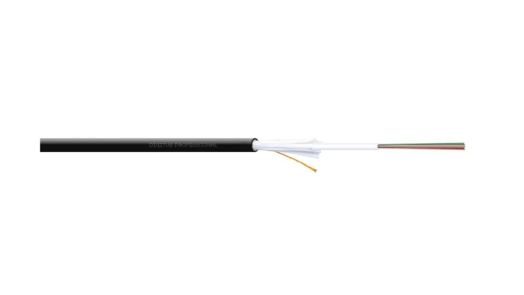 Kabel światłowodowy uniwersalny 8 włókien SM 9/125 G652D 1500N LS0H Dca czarny A/I-DQ(ZN)BH DK-39081-U /bębnowy/