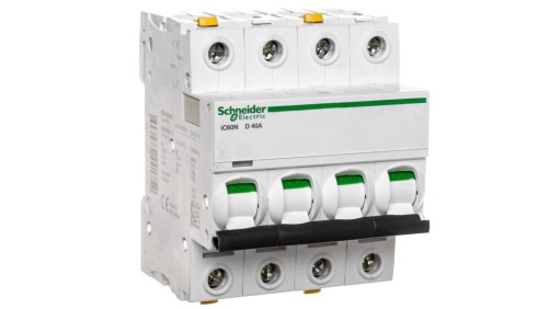 Wyłącznik nadprądowy 4P D 40A 6kA AC iC60N-D40-4 A9F05440