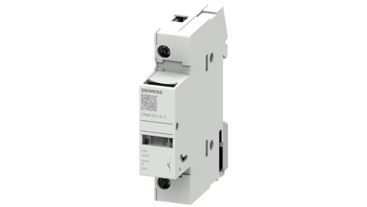 Podstawa bezpiecznikowa do wkładek cylindrycznych 10×38 mm 32A 1P z diodą LED 3NW7014-2
