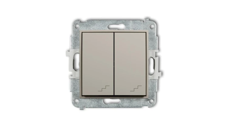 MINI Mechanizm łącznika podwójnego schodowego taupe 60MWP-33