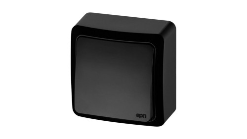 BERG Łącznik natynkowy krzyżowy CZARNY IP 20 3715-09