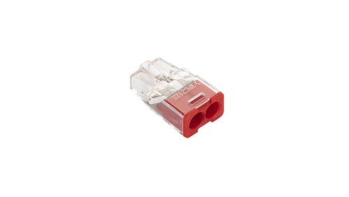 Szybkozłączka samozaciskowa bezgwintowa MINI do drutów (0,2 do 2, 5mm²), 2 tory, PC212S transparentna 89240000 /100 szt./
