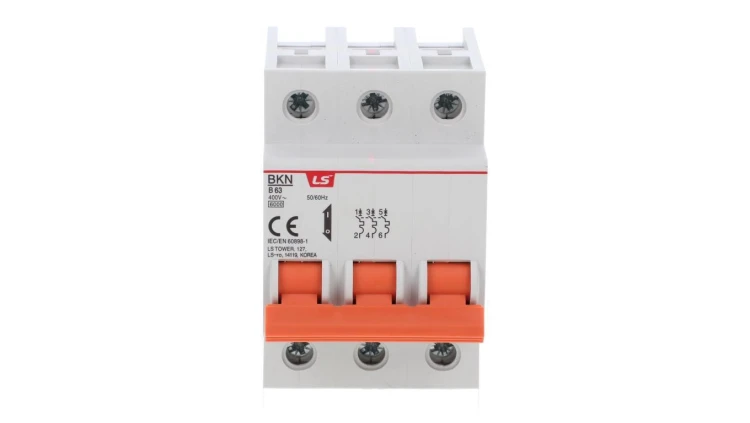 Wyłącznik instalacyjny LS ELectric BKN 3P, 63A, charakterystyka B 06130078R0 BKN 3P B63A