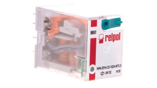 Przekaźnik przemysłowy 4P 24V DC IP40 AgNi R4N-2014-23-1024-WTLD 860412
