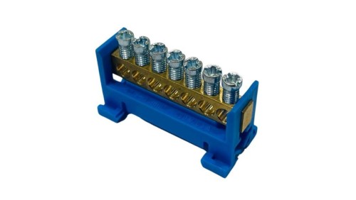 Listwa zaciskowa neutralna N7 kolor niebieski 7x16mm² MAD0007N33