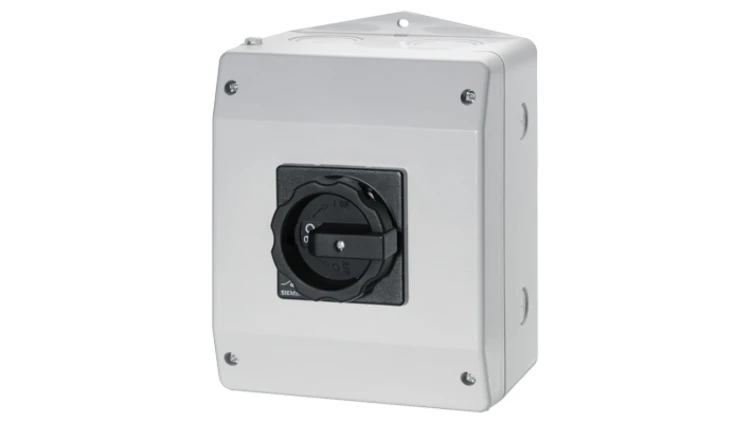 Rozłącznik główny w obudowie 3P 25A 9.5kW AC23A 400V pokrętło czarne 3LD2164-0TB51