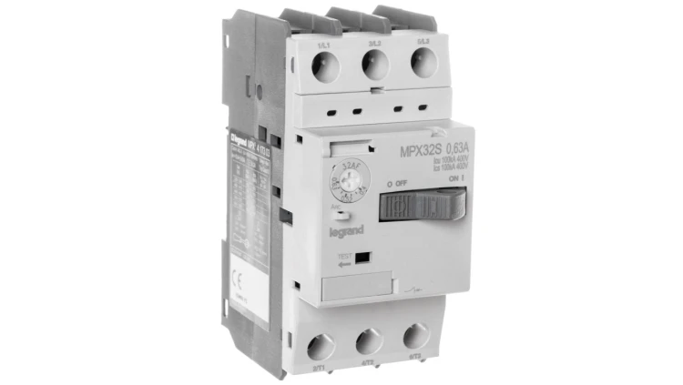 Wyłącznik silnikowy 3P 0,18kW 0,4-0,63A MPX3 32S 417303