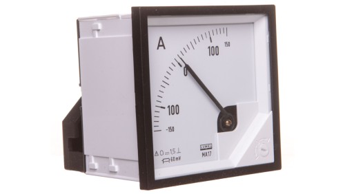 Amperomierz analogowy 72x72 N IP50 BB17 +/-150A/+-60mV pozycja pracy C3 K=90 st. bez atestu KJ MA17N BB1700000000