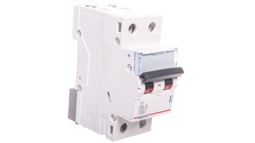 Wyłącznik nadprądowy 2P D 0,5A 6kA AC S302 TX3 403729