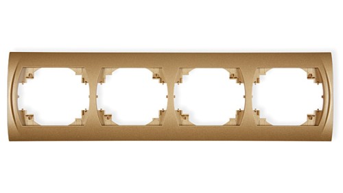 LOGO Ramka pozioma poczwórna złoty metalik 8LRH-4