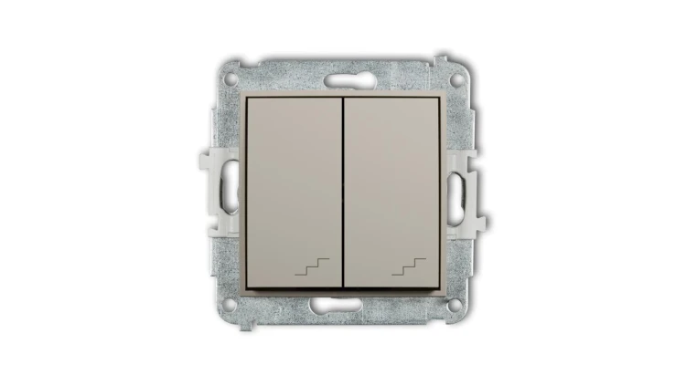 ICON Mechanizm łącznika podwójnego schodowego taupe 60IWP-33