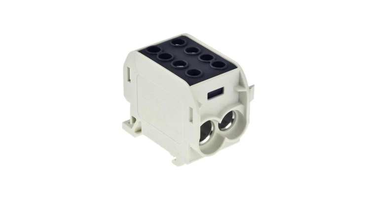 Blok rozdzielczy 1-torowy Al/Cu 1x70/2x50 czarny E.4163/CZ