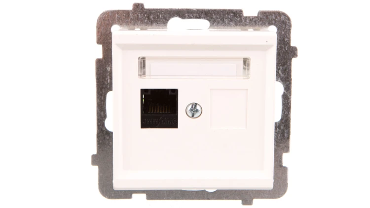 SONATA Gniazdo komputerowe pojedyncze RJ45 kat.6 ecru KRONE GPK-1R/K6/m/27