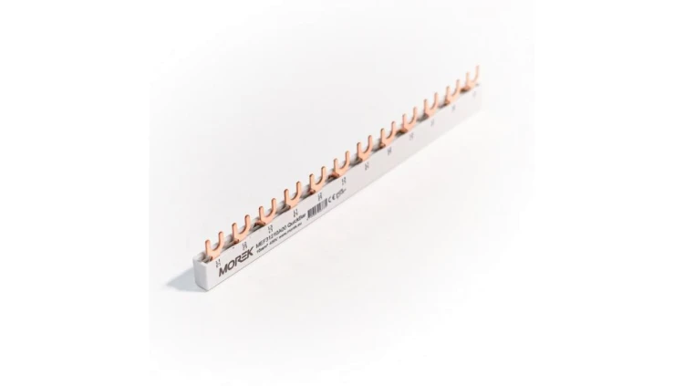 Szyna łączeniowa widełkowa QuickBar, 3-polowa, przekrój 10mm², typ E, długość 12 modułów MEF31210A00