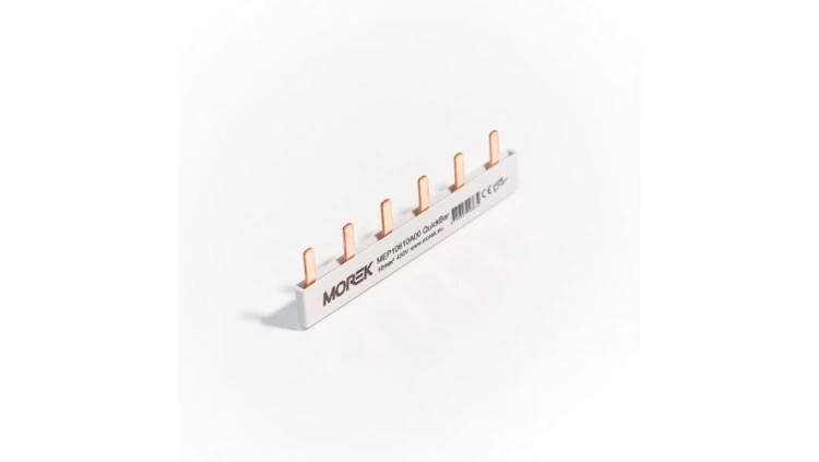 Szyna łączeniowa sztyftowa QuickBar, 1-polowa, przekrój 10mm², typ E, długość 6 modułów MEP10610A00