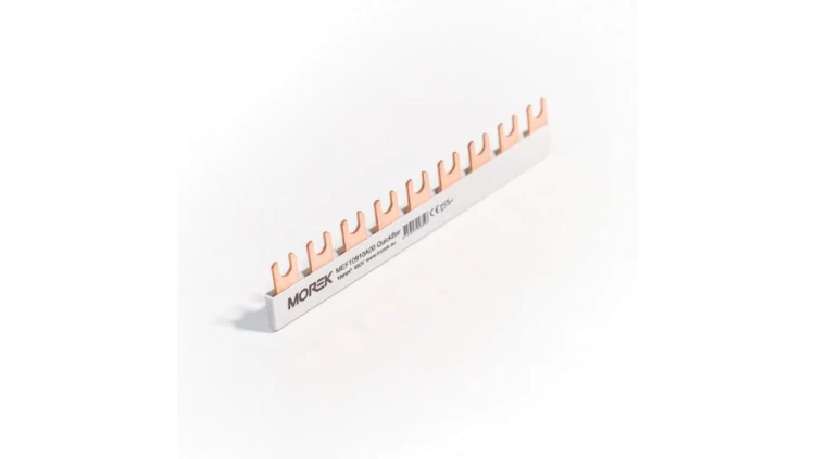 Szyna łączeniowa widełkowa QuickBar, 1-polowa, przekrój 10mm², typ E, długość 9 modułów MEF10910A00