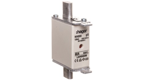 Wkładka bezpiecznikowa NH000 80A 500V gG LNH0080M