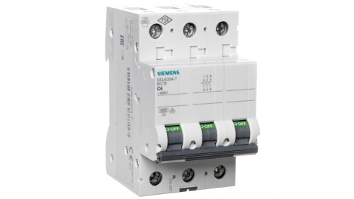 Wyłącznik nadprądowy 3P C 4A 6kA AC 5SL6304-7