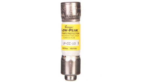 Wkładka bezpiecznikowa cylindryczna 10x38mm 10A 600V AC/150V DC, zwłoczna, klasa CC LP-CC-10 /10szt./