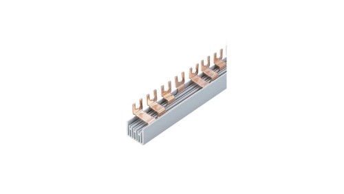 Szyna łączeniowa widełkowa MCB, 4-polowa, przekrój 10 mm², typ T, długość 56 modułów MEF45610N00
