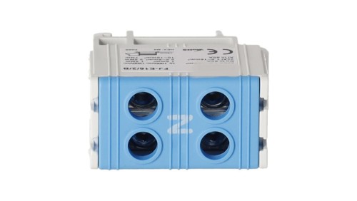 Złączka szynowa dwutorowa zgx 2x16 niebieska GEP-01023